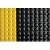Dimex Dome Top 3/16" Vinyl Runner Matting - Black/Yellow, 24" x 75'