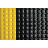 Dimex Dome Top 3/16" Vinyl Runner Matting - Black/Yellow, 36" x 75'