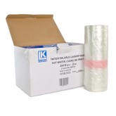 Water Soluble 28" x 39" .8mil Can Liners, 20-30 Gallon - Clear, Rolls