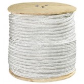 1/2", 6500 lb, White Double Braided Nylon Rope - 600'