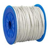 1/4",  1480 lb,  White Twisted Nylon Rope - 600'