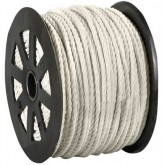 3/8", 2450 lb, White Twisted Polypropylene Rope - 600'