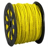 1/4", 1150 lb, Yellow Twisted Polypropylene Rope - 600'